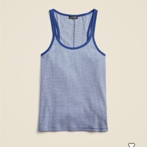 J.Crew Fine rib racerback tank top in stripe